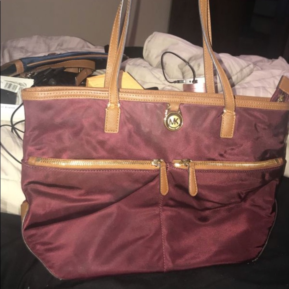 Maroon Michael Kors purse